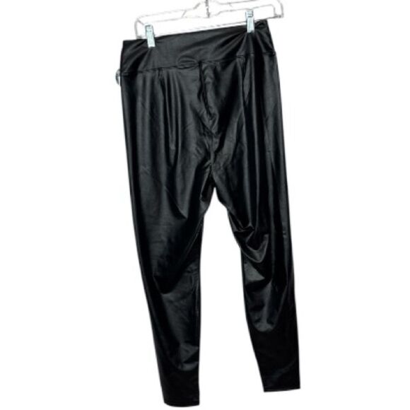 Aerie Offline Women’s Black Real Luxe Faux Leather High Waist Leggings. Size Lg. - Picture 2 of 9